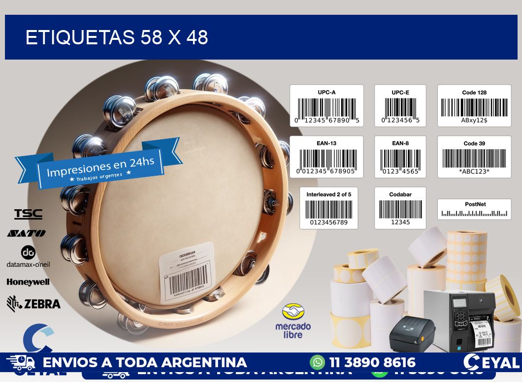 ETIQUETAS 58 x 48