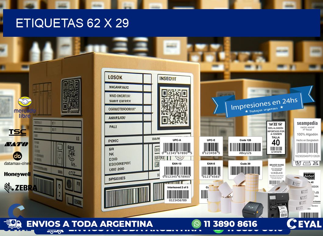 ETIQUETAS 62 x 29
