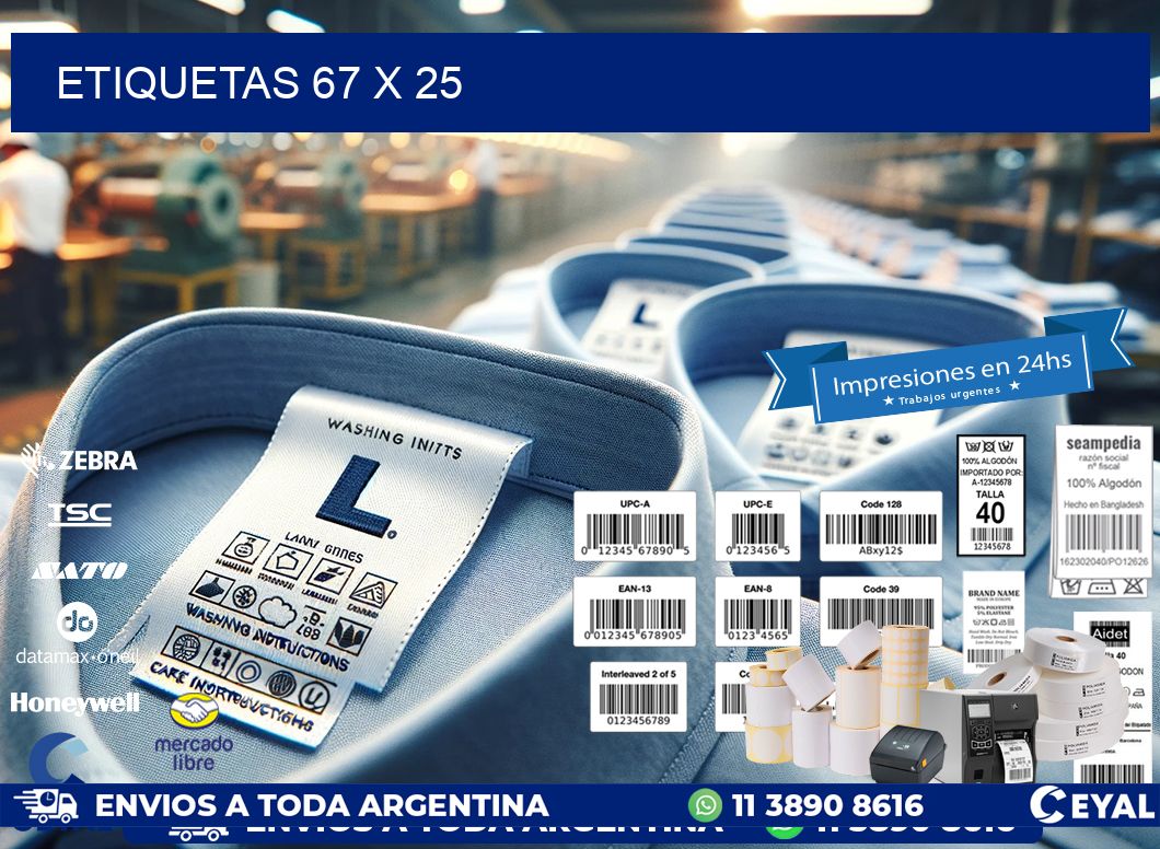 ETIQUETAS 67 x 25