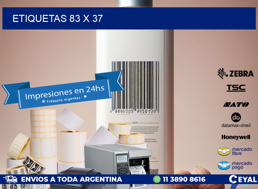 ETIQUETAS 83 x 37