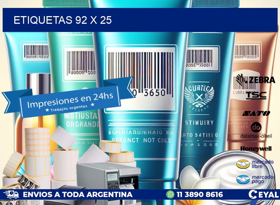 ETIQUETAS 92 x 25