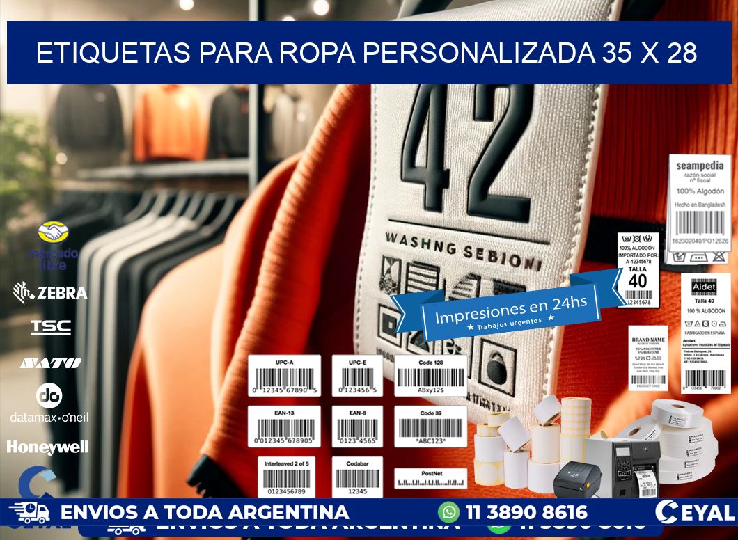 ETIQUETAS PARA ROPA PERSONALIZADA 35 x 28