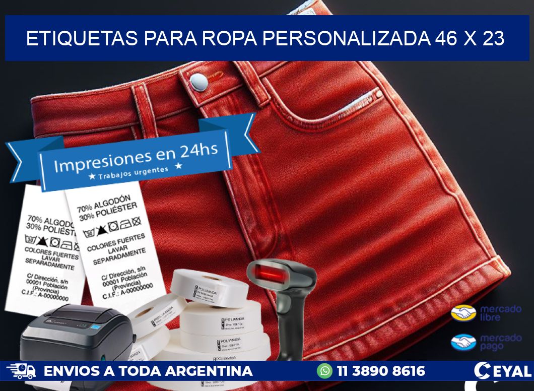 ETIQUETAS PARA ROPA PERSONALIZADA 46 x 23