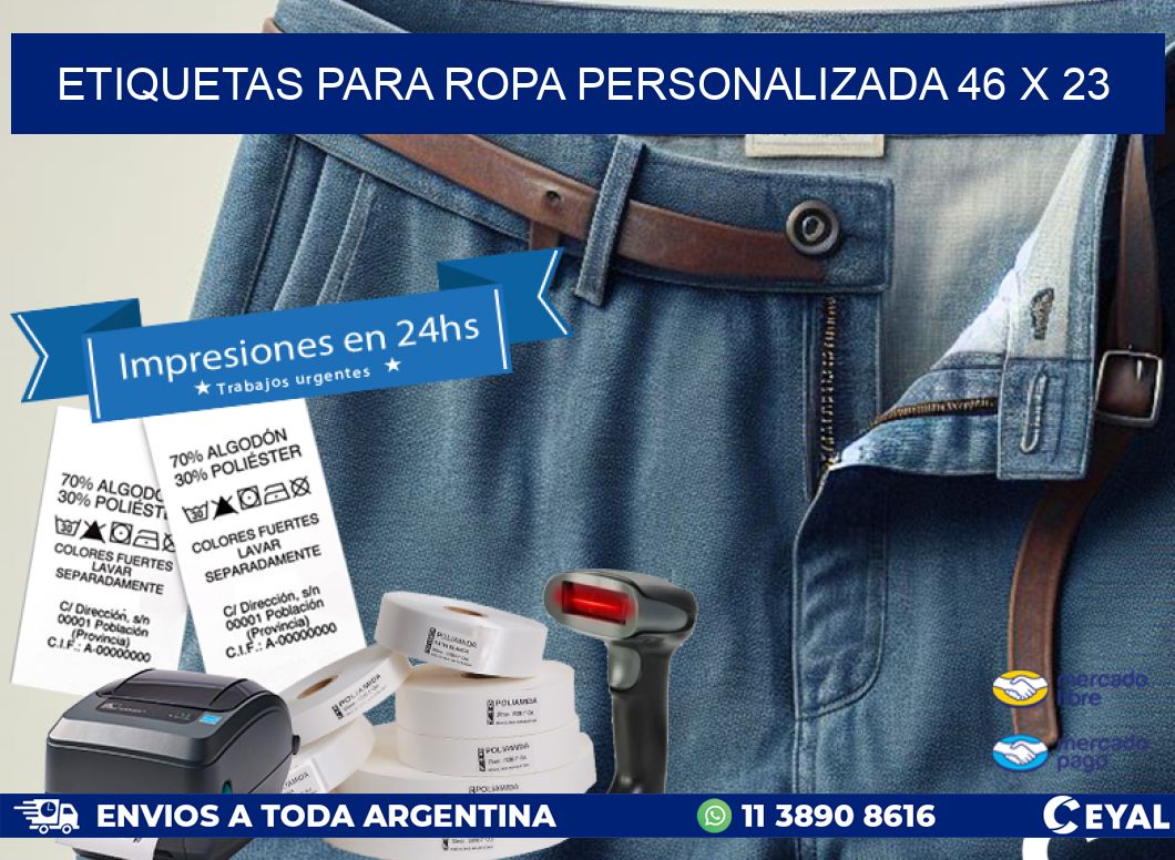 ETIQUETAS PARA ROPA PERSONALIZADA 46 x 23
