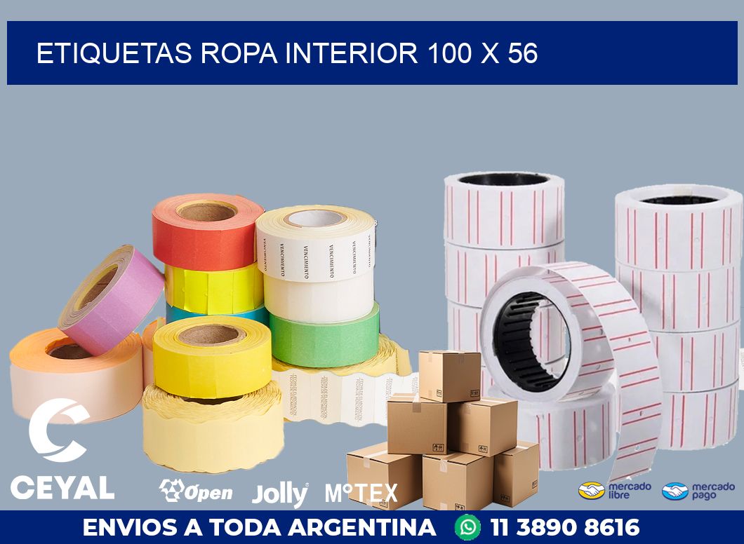 ETIQUETAS ROPA INTERIOR 100 x 56