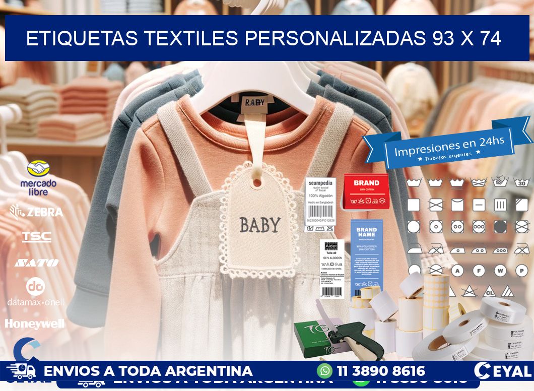 ETIQUETAS TEXTILES PERSONALIZADAS 93 x 74