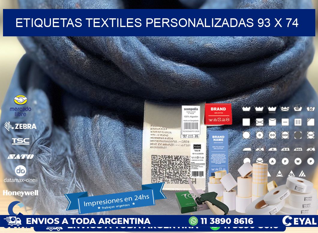 ETIQUETAS TEXTILES PERSONALIZADAS 93 x 74