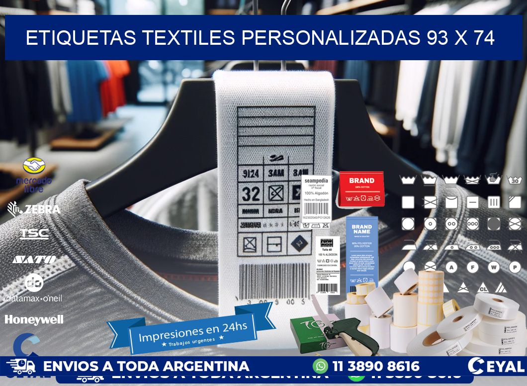 ETIQUETAS TEXTILES PERSONALIZADAS 93 x 74