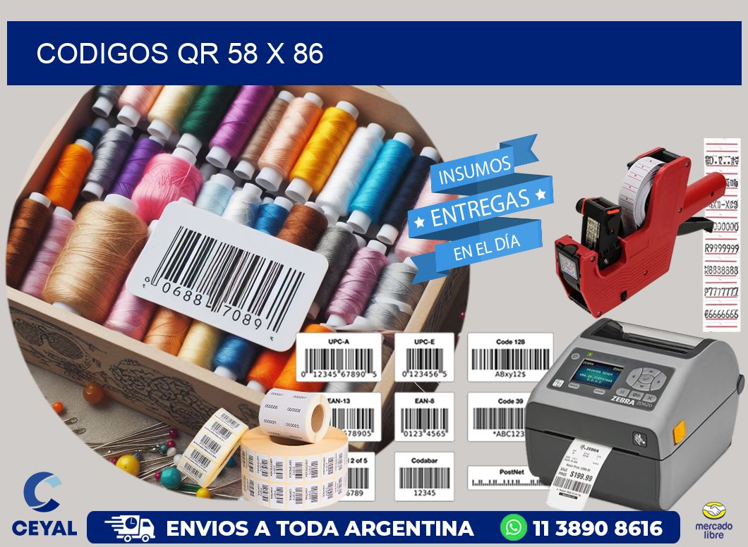 CODIGOS QR 58 x 86