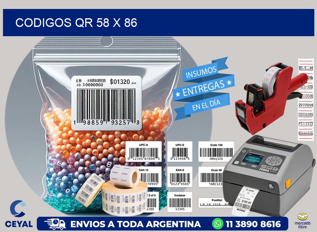 CODIGOS QR 58 x 86