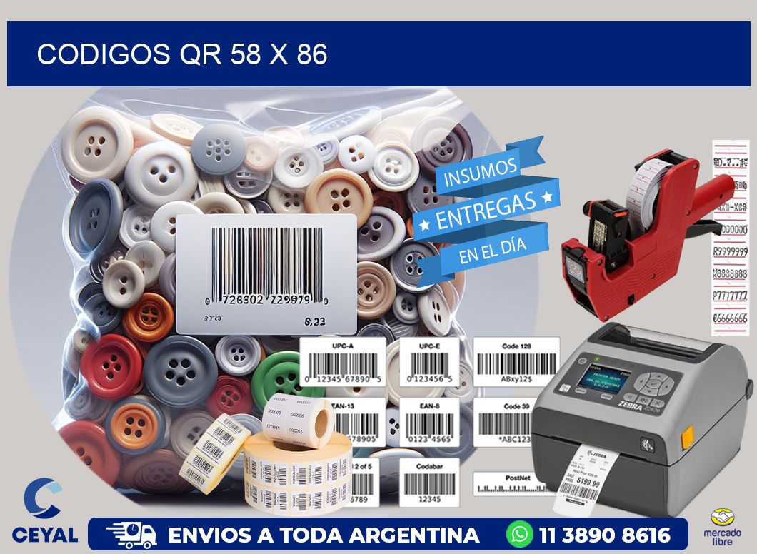 CODIGOS QR 58 x 86