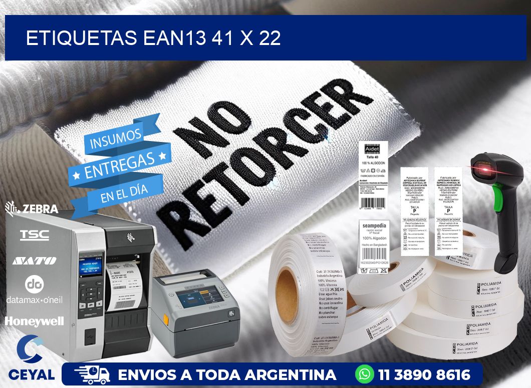 ETIQUETAS EAN13 41 x 22