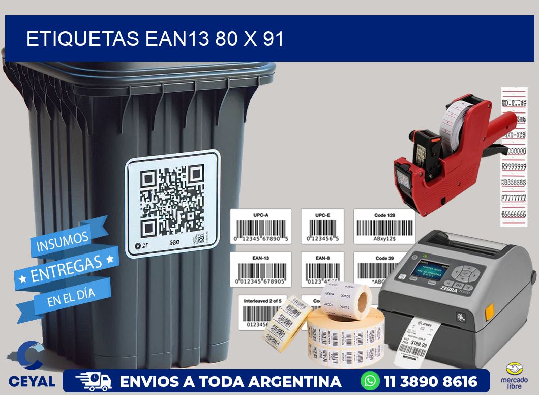 ETIQUETAS EAN13 80 x 91