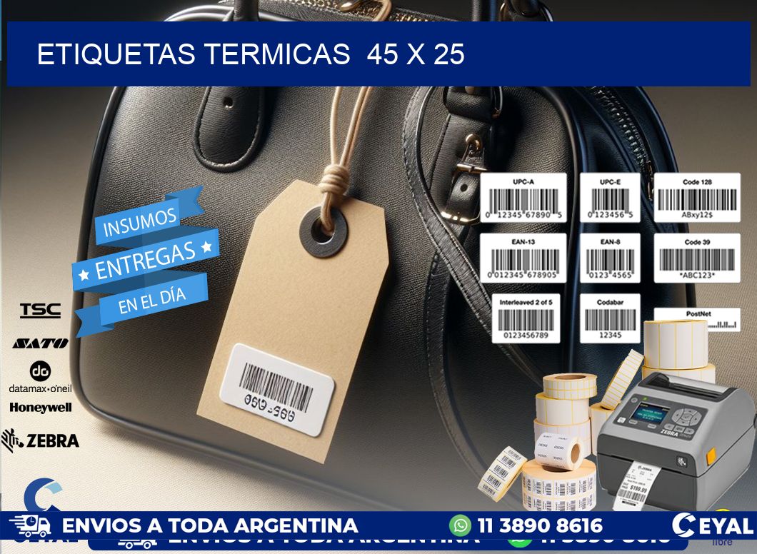 ETIQUETAS TERMICAS 45 x 25