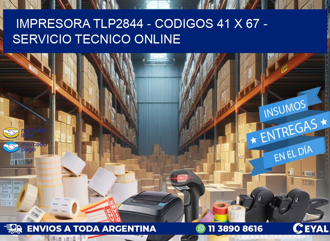 IMPRESORA TLP2844 - CODIGOS 41 x 67 - SERVICIO TECNICO ONLINE