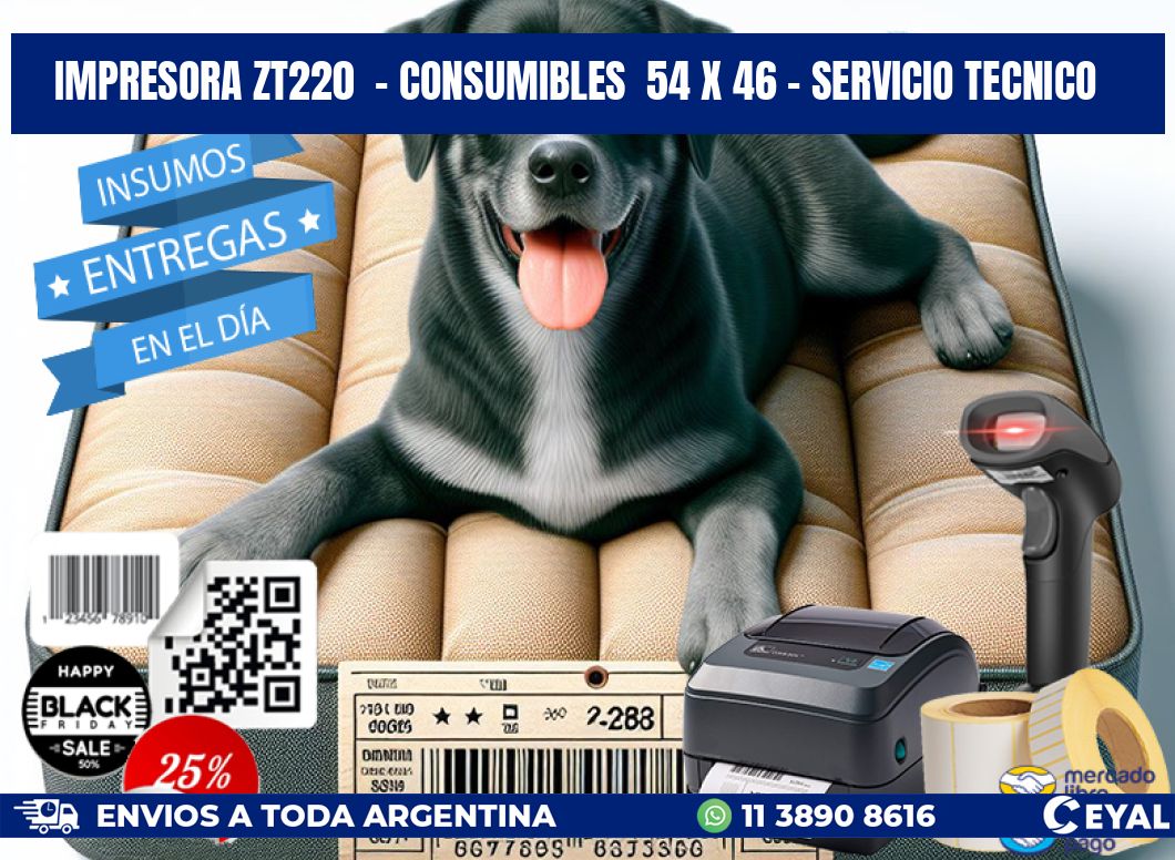IMPRESORA ZT220 - CONSUMIBLES 54 x 46 - SERVICIO TECNICO