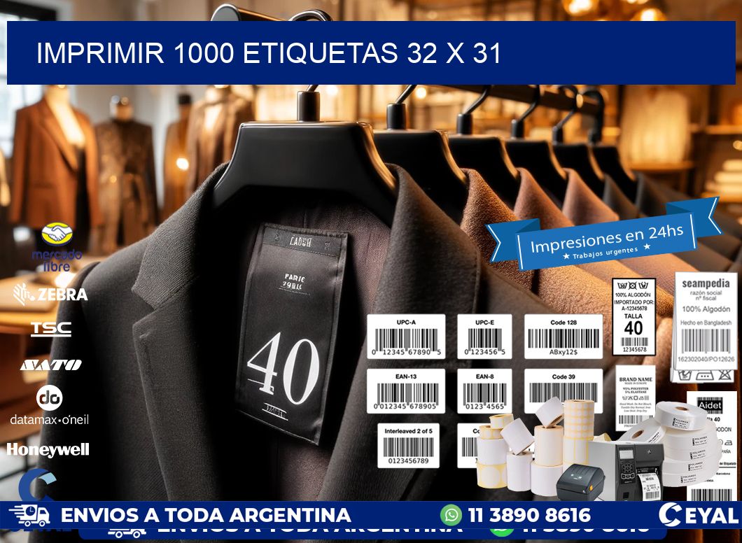 IMPRIMIR 1000 ETIQUETAS 32 x 31