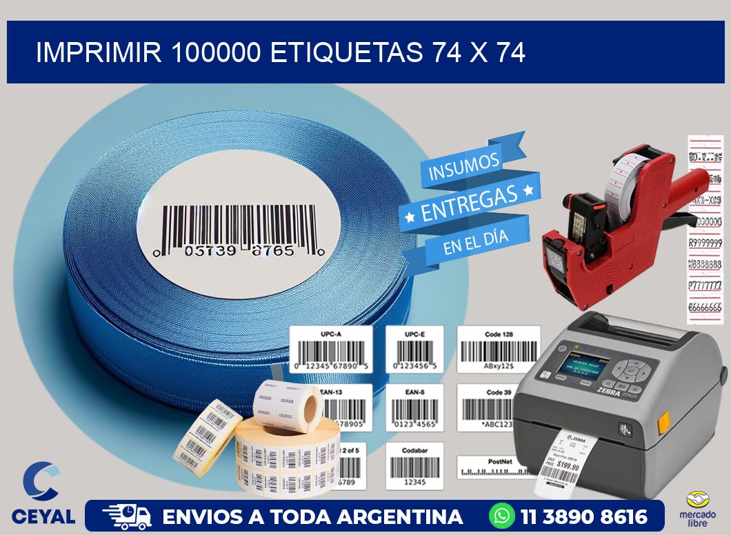 IMPRIMIR 100000 ETIQUETAS 74 x 74
