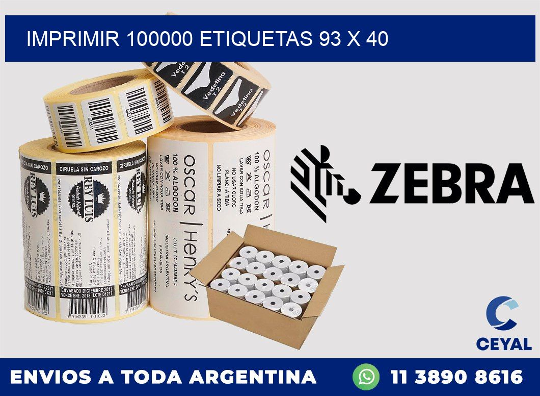 IMPRIMIR 100000 ETIQUETAS 93 x 40