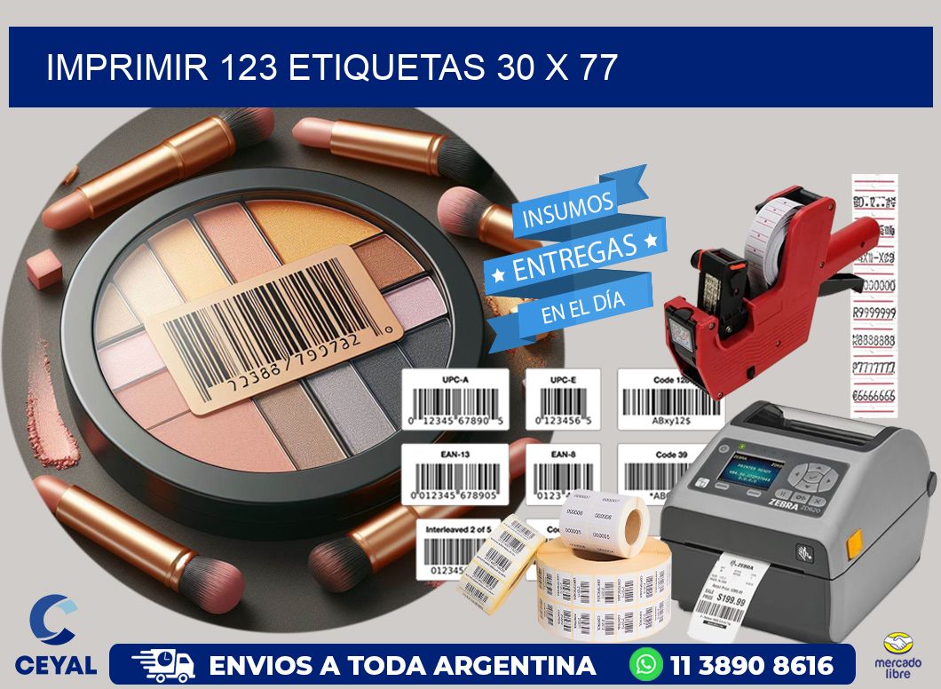IMPRIMIR 123 ETIQUETAS 30 x 77