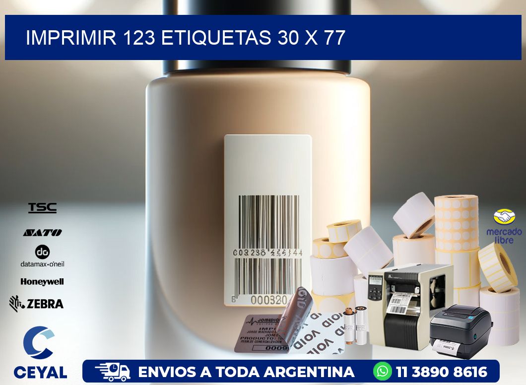 IMPRIMIR 123 ETIQUETAS 30 x 77