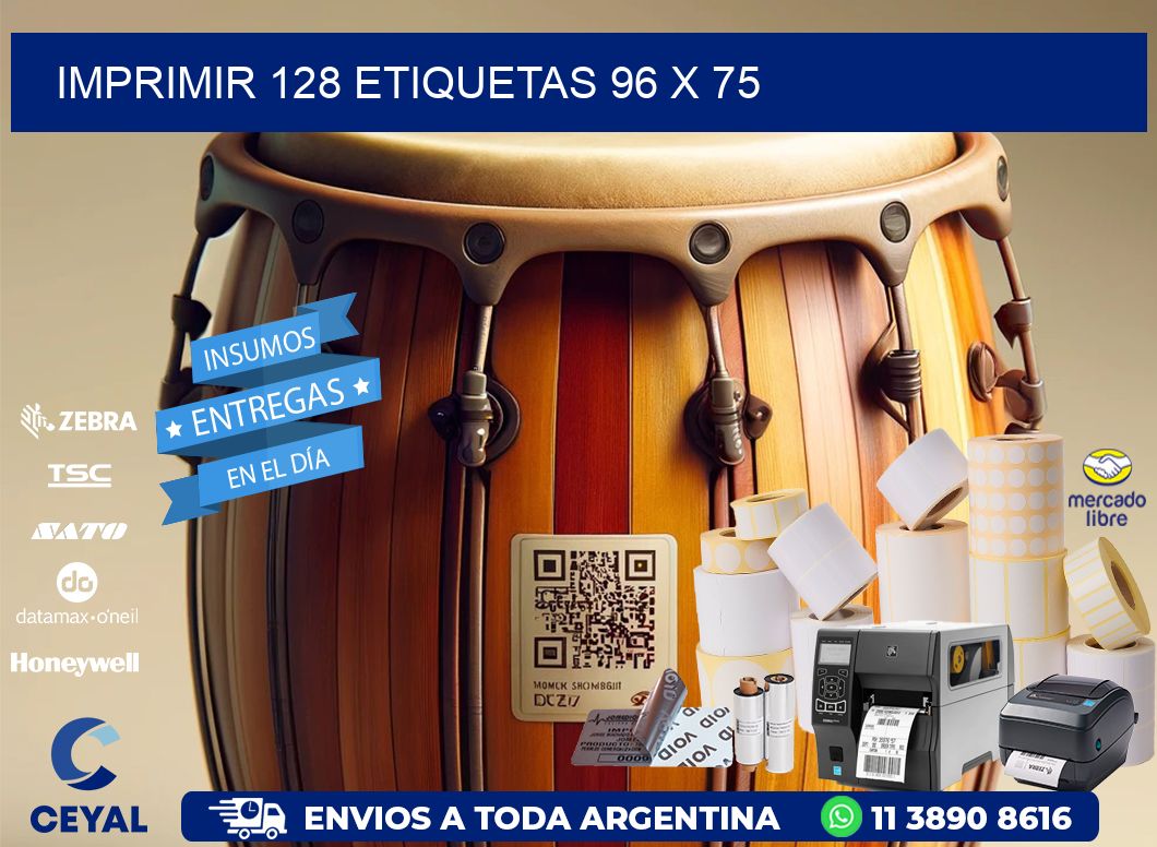 IMPRIMIR 128 ETIQUETAS 96 x 75