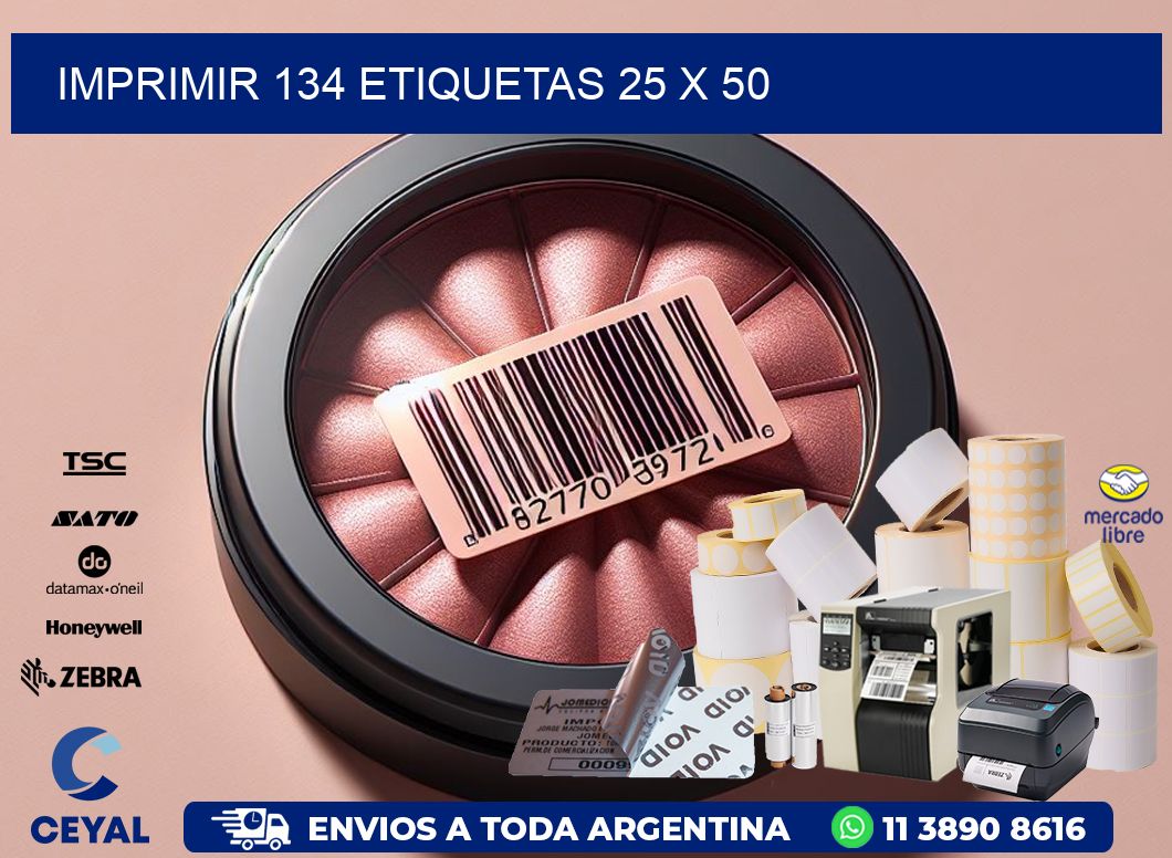 IMPRIMIR 134 ETIQUETAS 25 x 50