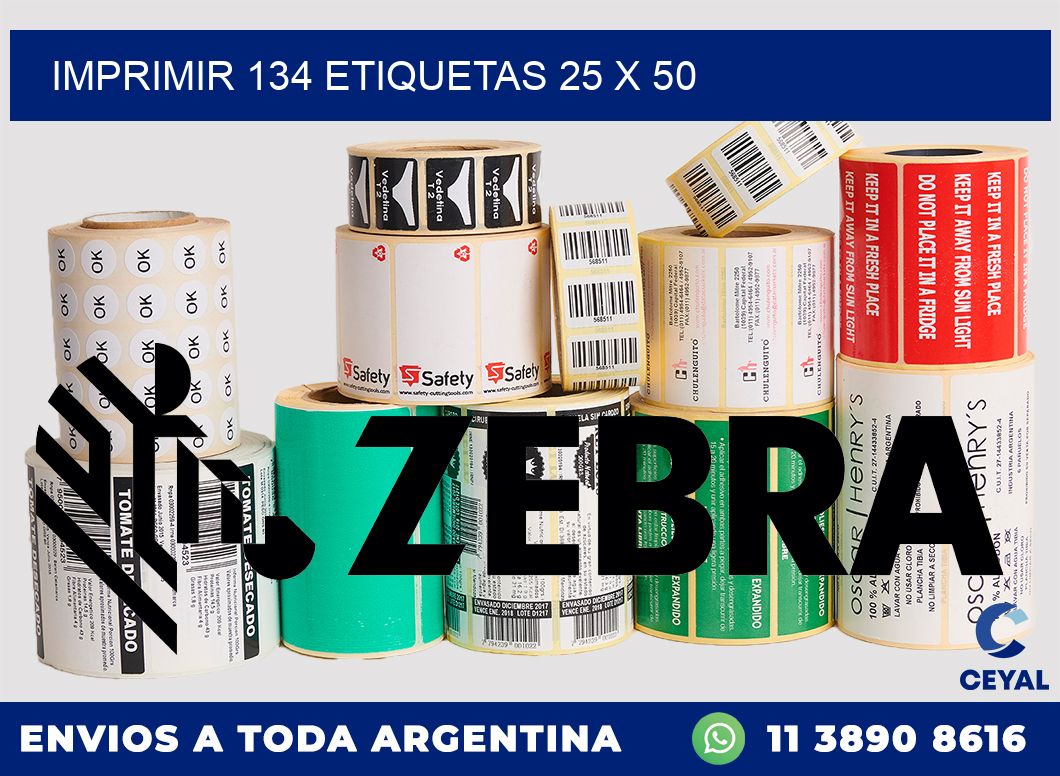 IMPRIMIR 134 ETIQUETAS 25 x 50