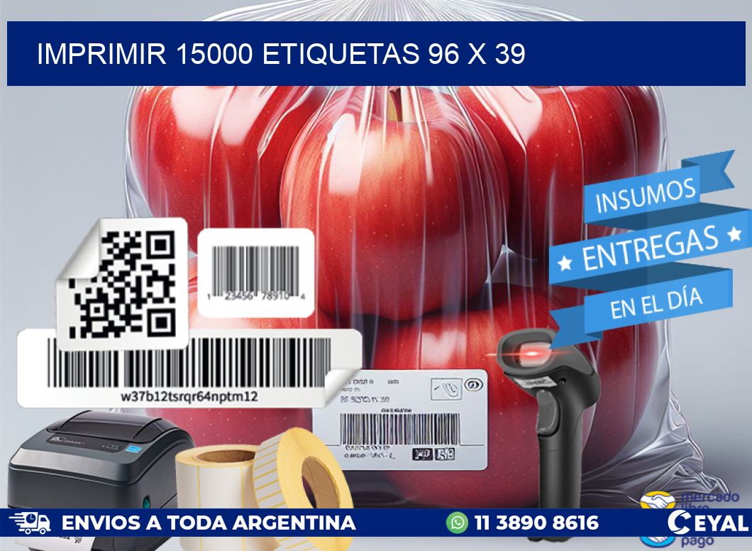 IMPRIMIR 15000 ETIQUETAS 96 x 39