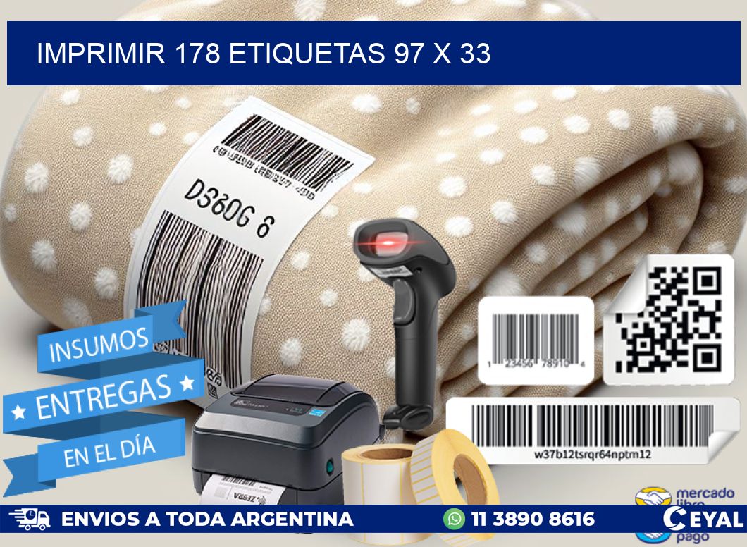 IMPRIMIR 178 ETIQUETAS 97 x 33