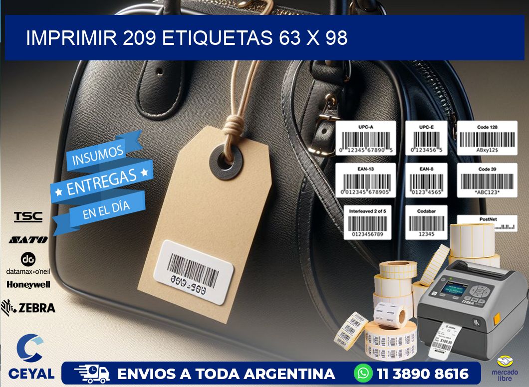 IMPRIMIR 209 ETIQUETAS 63 x 98