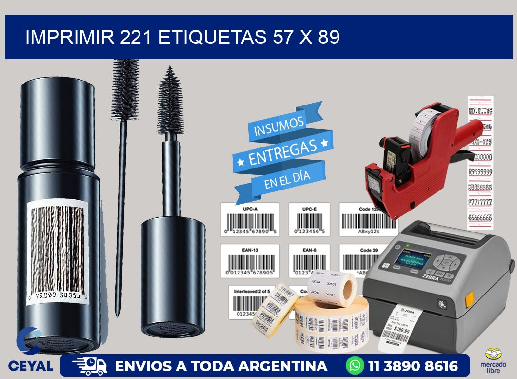 IMPRIMIR 221 ETIQUETAS 57 x 89