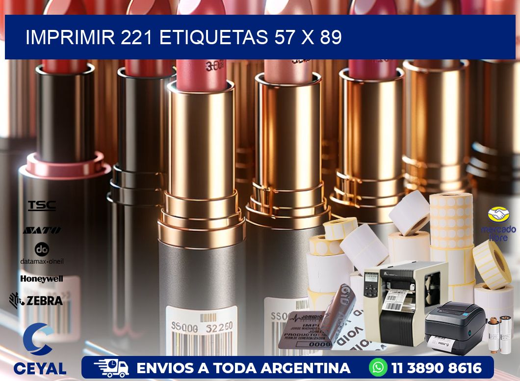 IMPRIMIR 221 ETIQUETAS 57 x 89