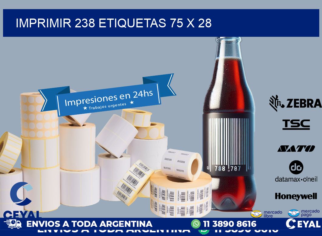 IMPRIMIR 238 ETIQUETAS 75 x 28