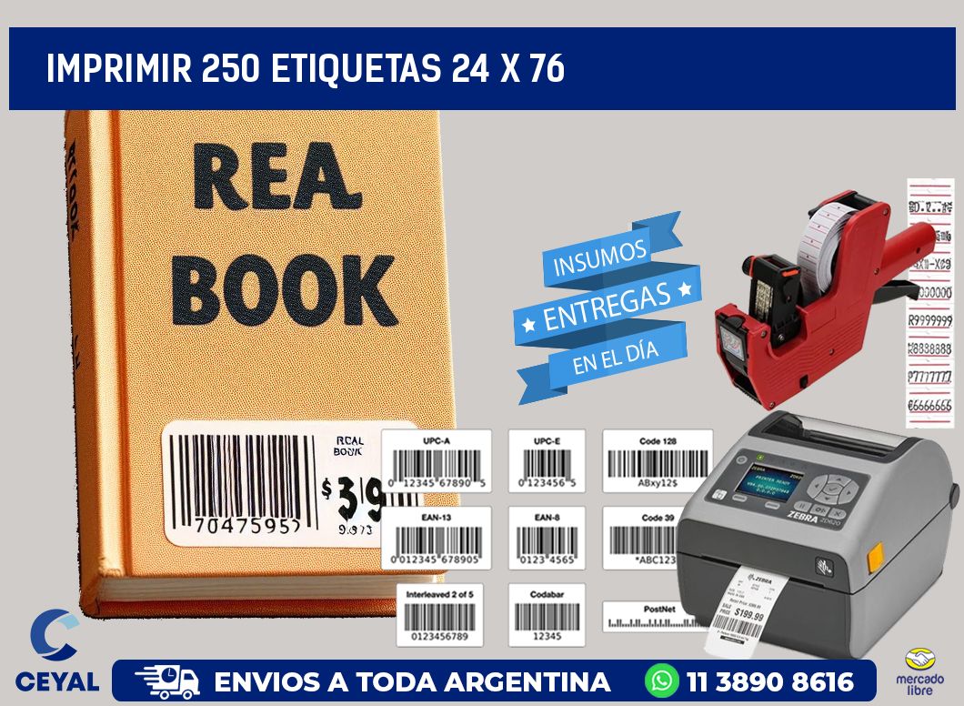 IMPRIMIR 250 ETIQUETAS 24 x 76