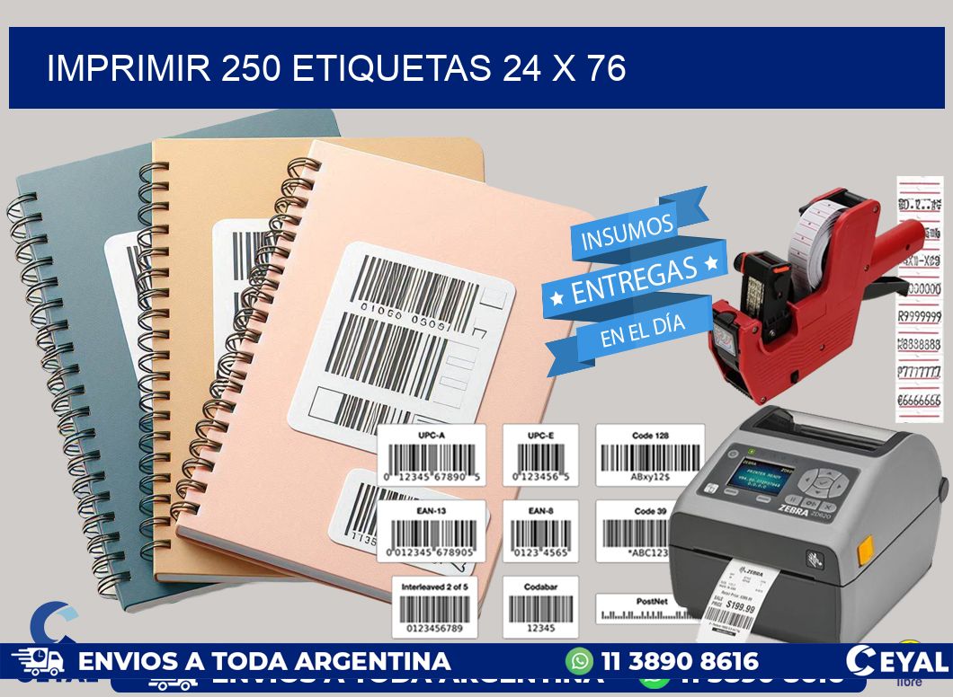 IMPRIMIR 250 ETIQUETAS 24 x 76