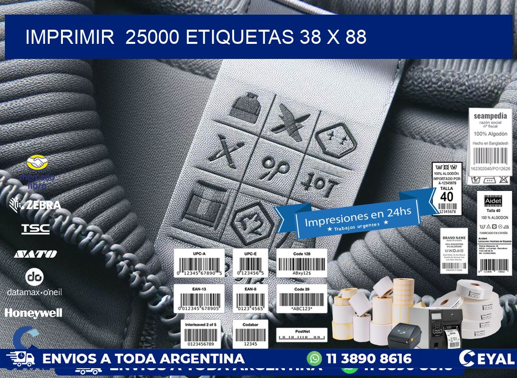 IMPRIMIR 25000 ETIQUETAS 38 x 88