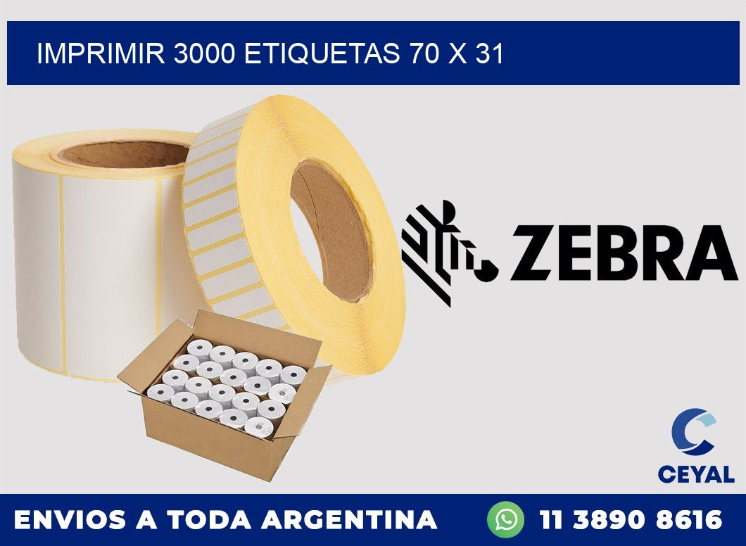IMPRIMIR 3000 ETIQUETAS 70 x 31