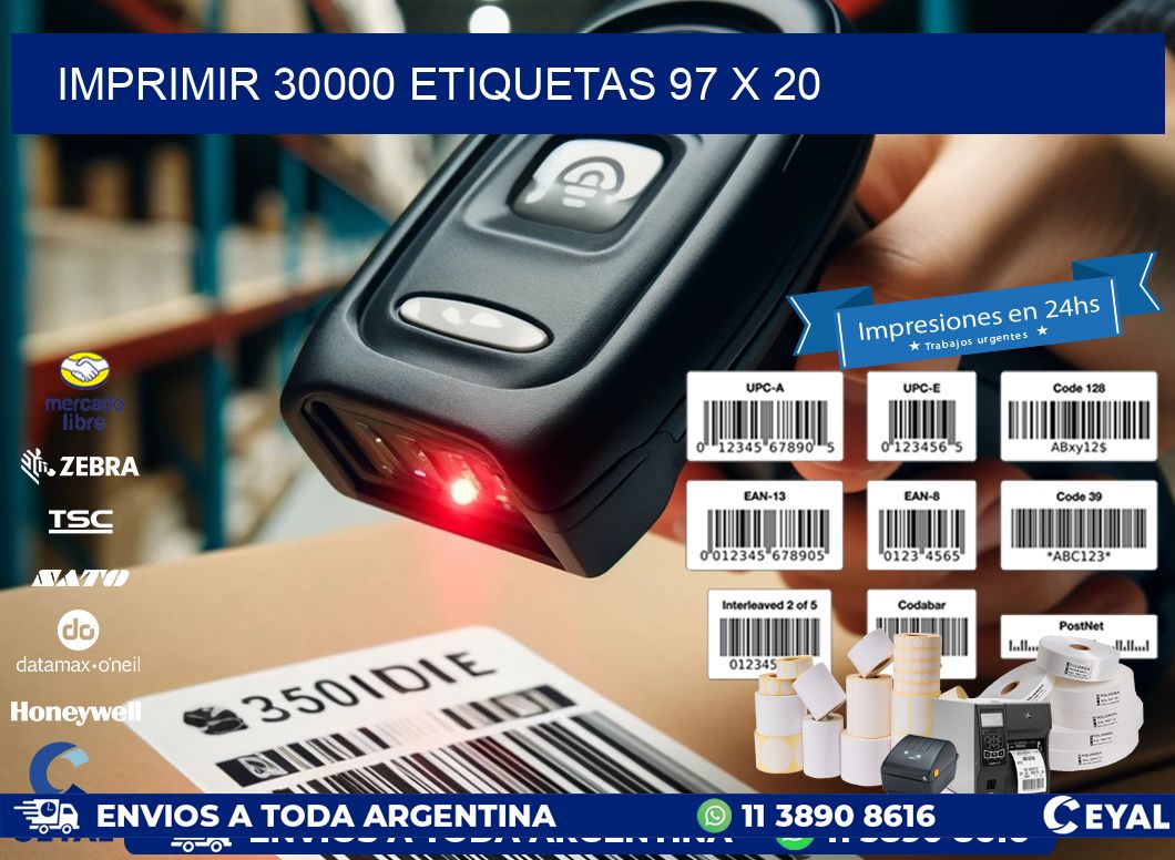 IMPRIMIR 30000 ETIQUETAS 97 x 20