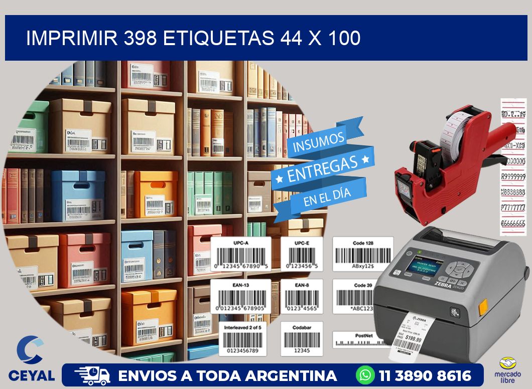 IMPRIMIR 398 ETIQUETAS 44 x 100