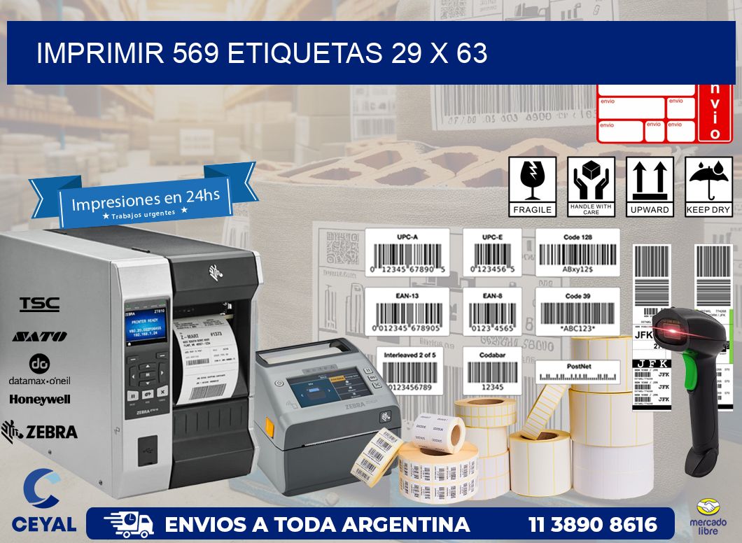 IMPRIMIR 569 ETIQUETAS 29 x 63