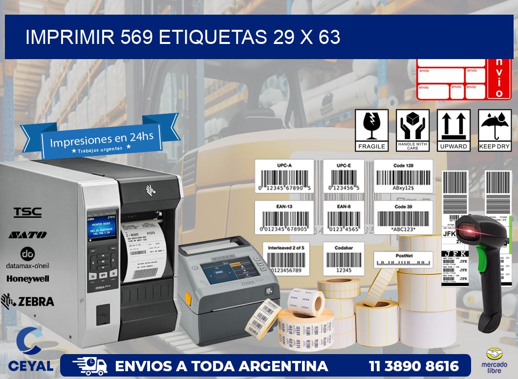 IMPRIMIR 569 ETIQUETAS 29 x 63