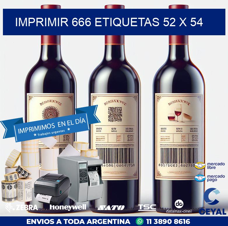 IMPRIMIR 666 ETIQUETAS 52 x 54