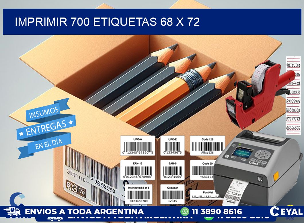 IMPRIMIR 700 ETIQUETAS 68 x 72