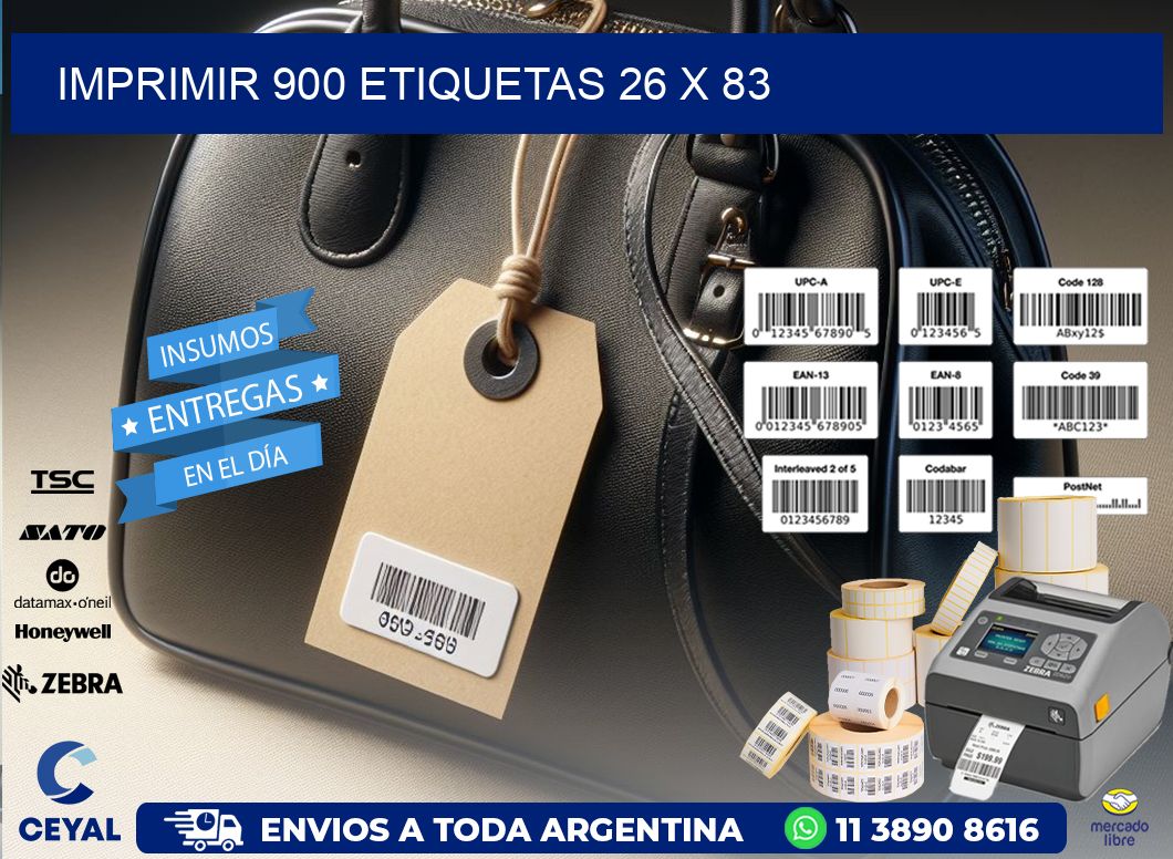 IMPRIMIR 900 ETIQUETAS 26 x 83