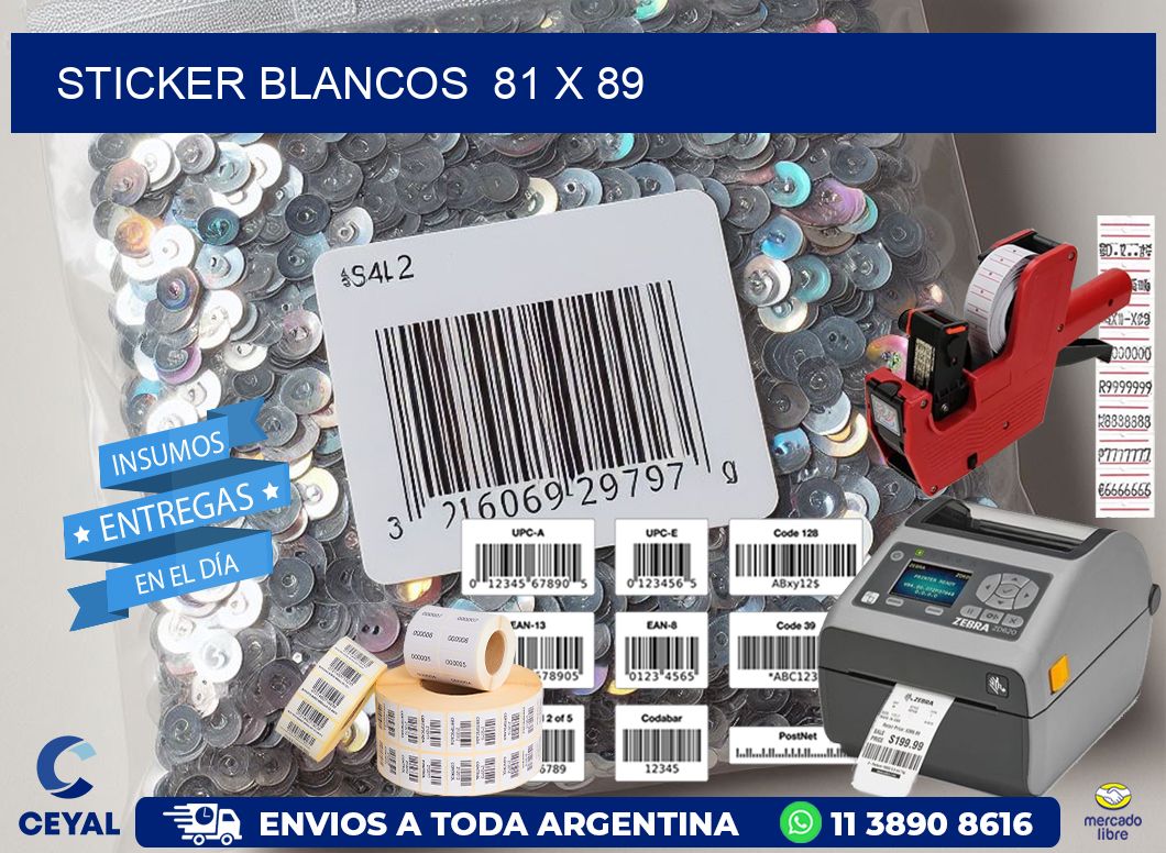 STICKER BLANCOS 81 x 89