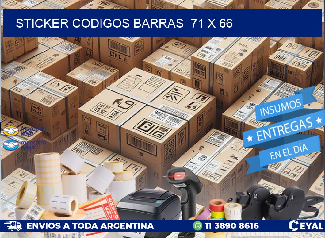 STICKER CODIGOS BARRAS 71 x 66
