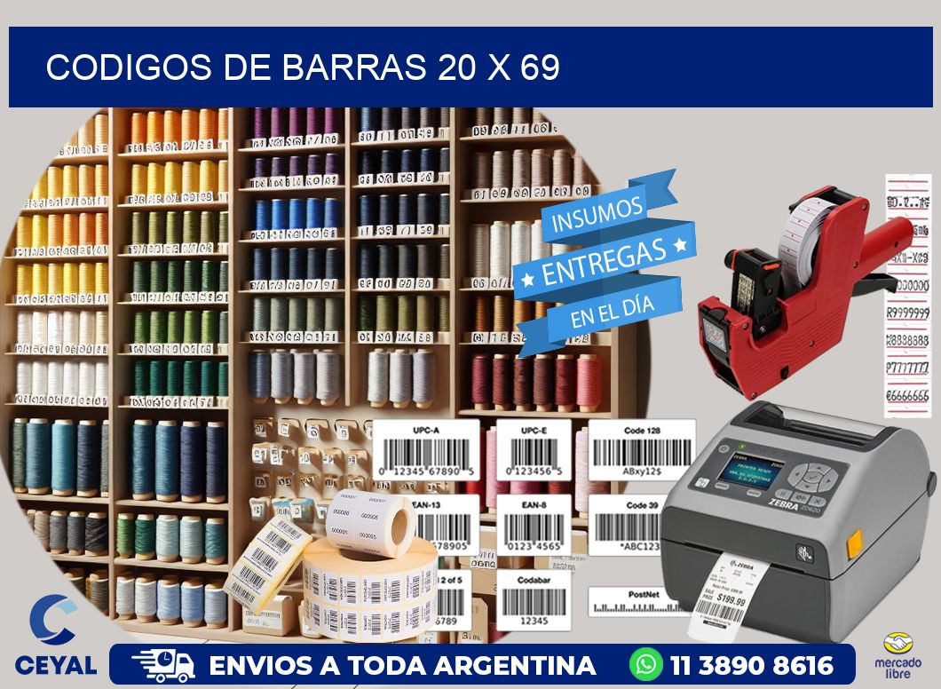 codigos de barras 20 x 69