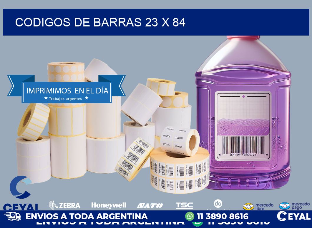 codigos de barras 23 x 84