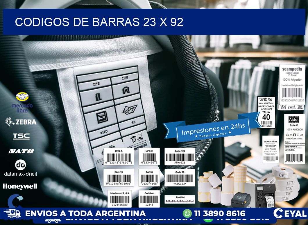 codigos de barras 23 x 92